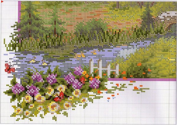 вышивание крестом пейзажи