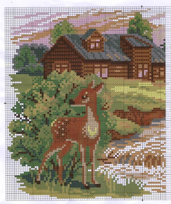 картины для вышивания крестиком схемы