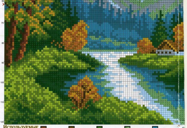 вышивание крестиком пейзажи