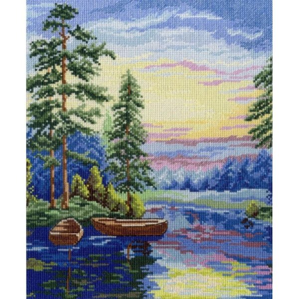 алмазная мозаика gf 2727 лесное озеро