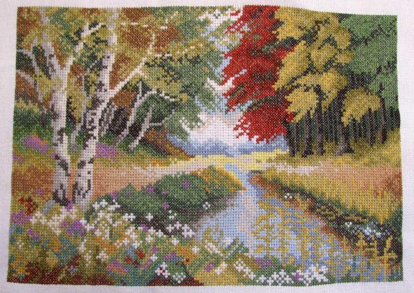 вышивка крестом пейзаж