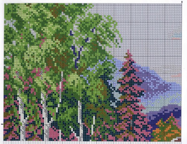 вышивка крестом природа пейзажи риолис