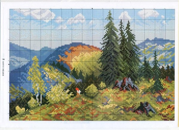 вышивка пейзаж