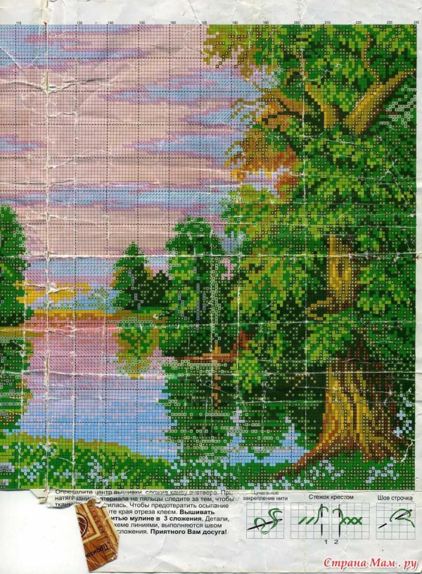 схемы вышивки крестом пейзажи