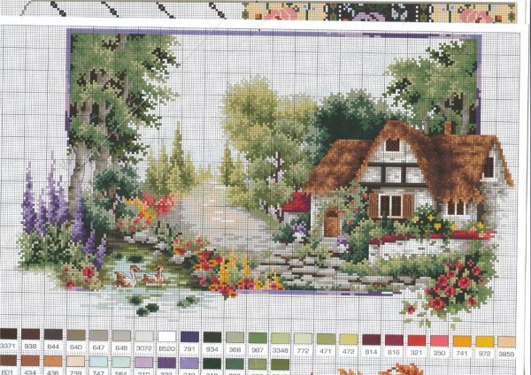 вышивка дом