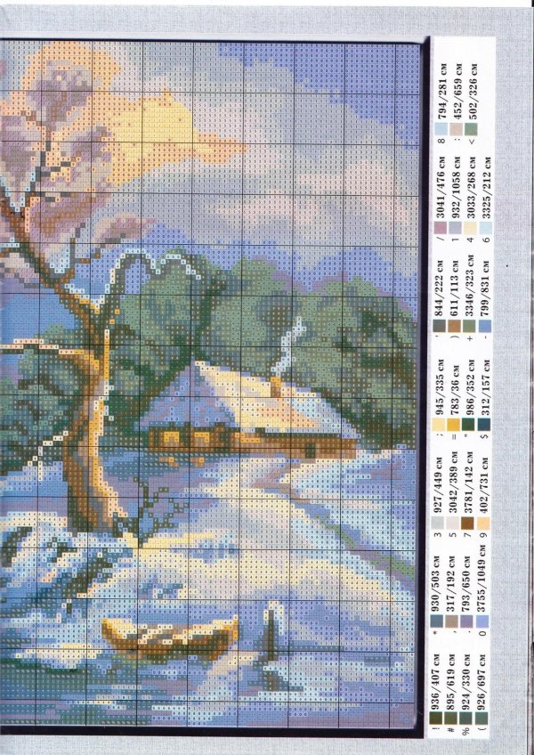 вышивание крестиком пейзажи