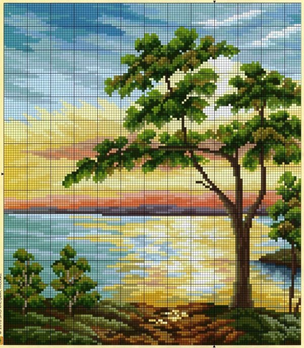 вышивание крестиком пейзажи