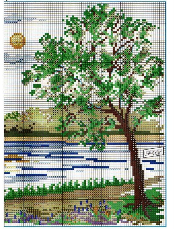 вышивание крестиком пейзажи