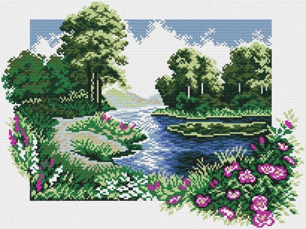 наборы для вышивания крестиком пейзажи