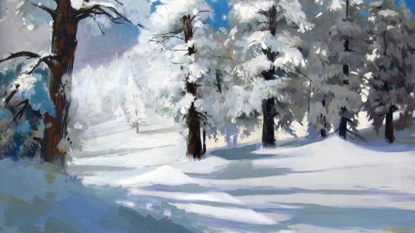 картины зимнего леса