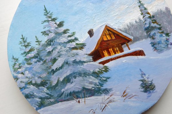 живопись зима