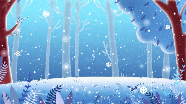 фон зимнего леса