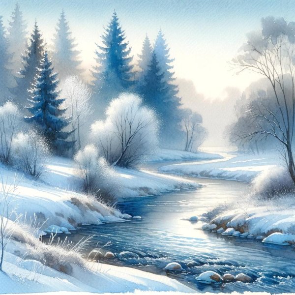 зима художникпейзажист евгений карлович