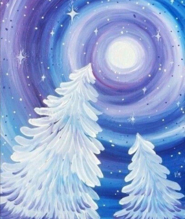 правополушарная живопись северное сияние