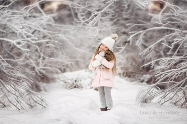 детские зимние фотосессии