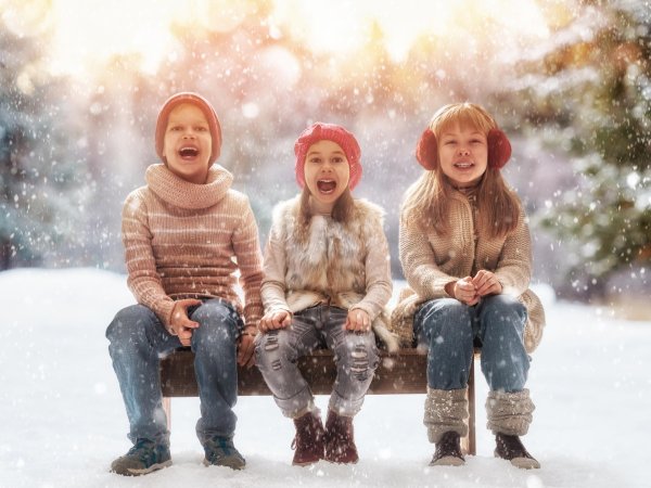 дети зимой
