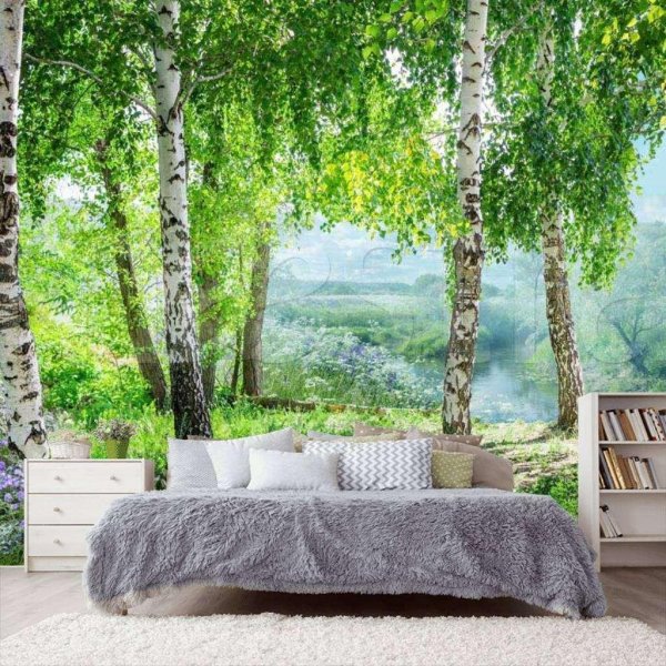 аффреско туманный лес