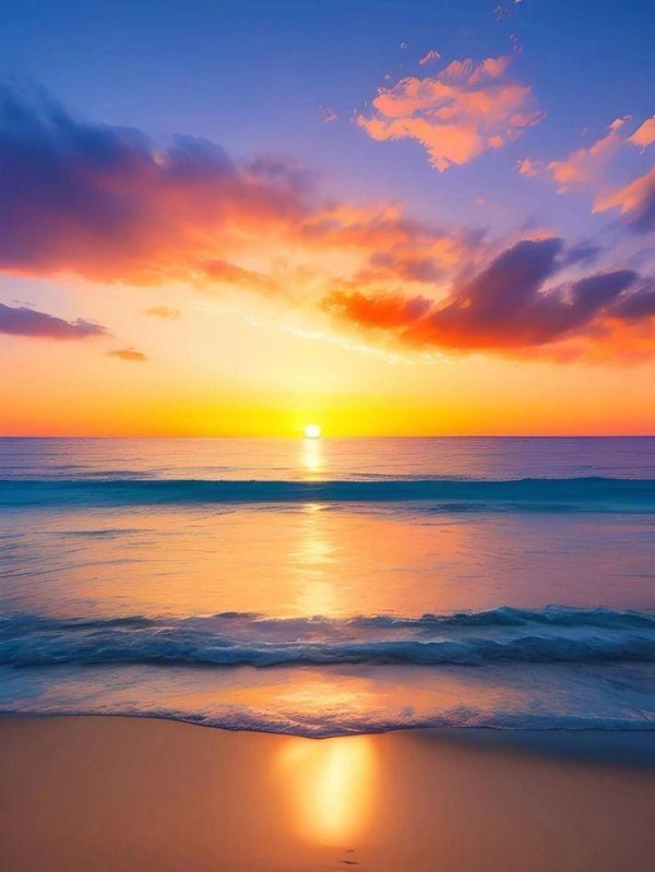 красивый закат солнца