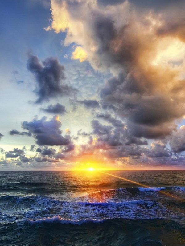 морской пейзаж закат