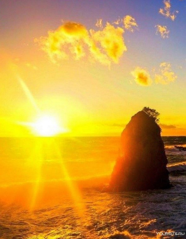 солнце яркое