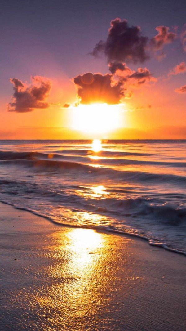 рассвет океан