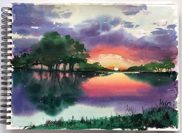 рисование пейзажа