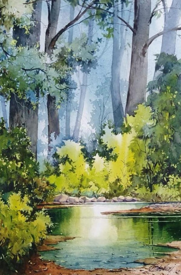 акварельные пейзажи