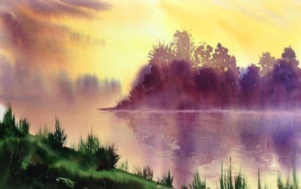 акварельные пейзажи