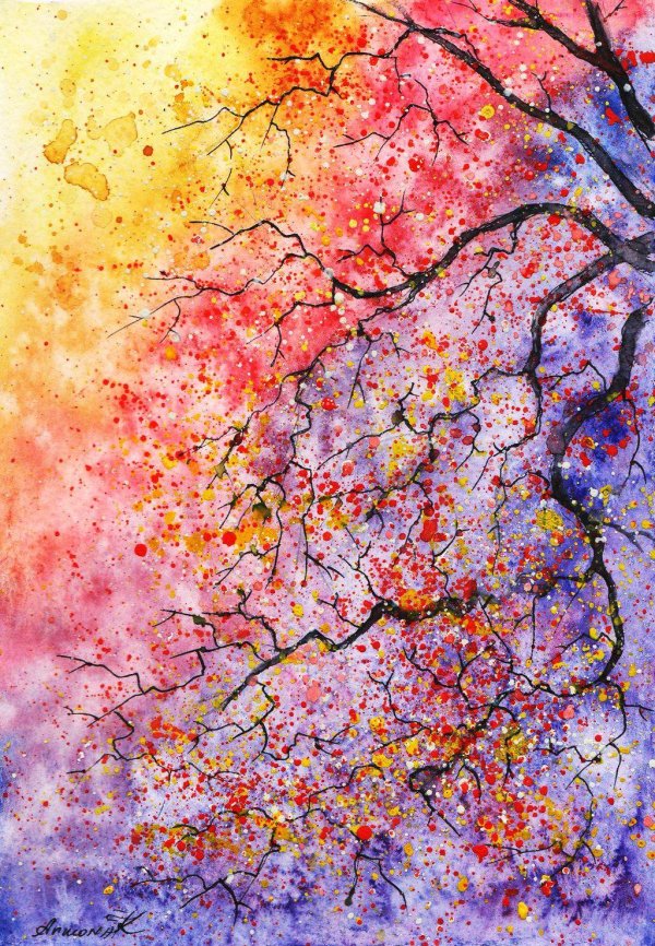 акварельная картина