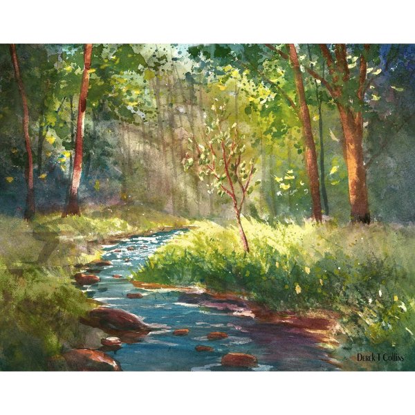 халютин брянск художник картина лесной ручей