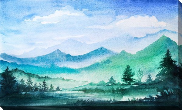 картины природы акварелью