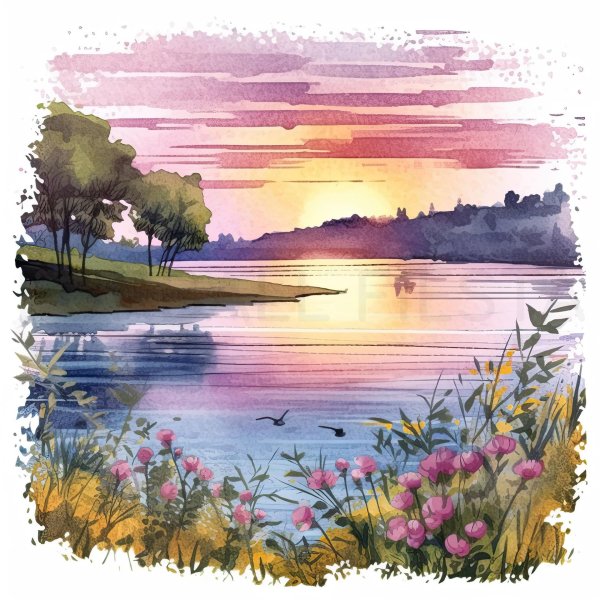 акварельные пейзажи