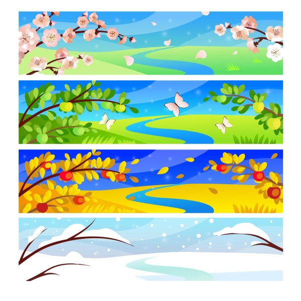 весенний баннер горизонтальный