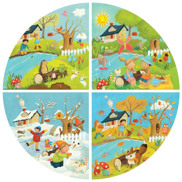 пазлы по временам года для детей