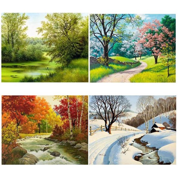 четыре времени года живопись
