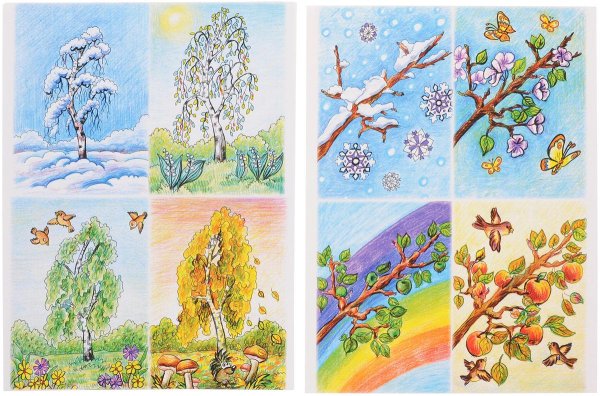 времена года иллюстрации