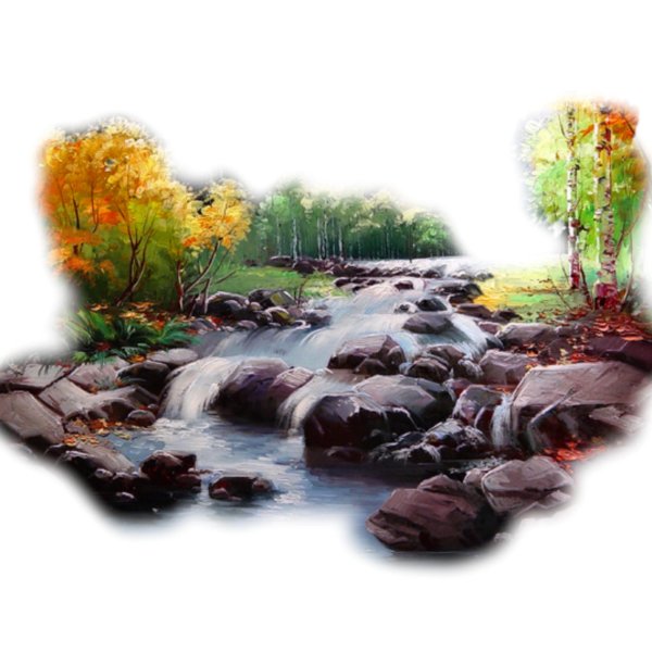 ручей на прозрачном фоне