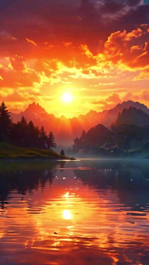 пейзажи с закатом