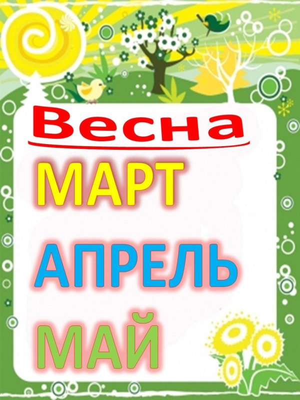 приметы весны детский сад