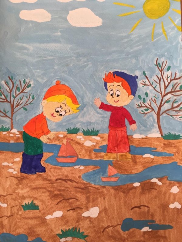 рисунок весенний