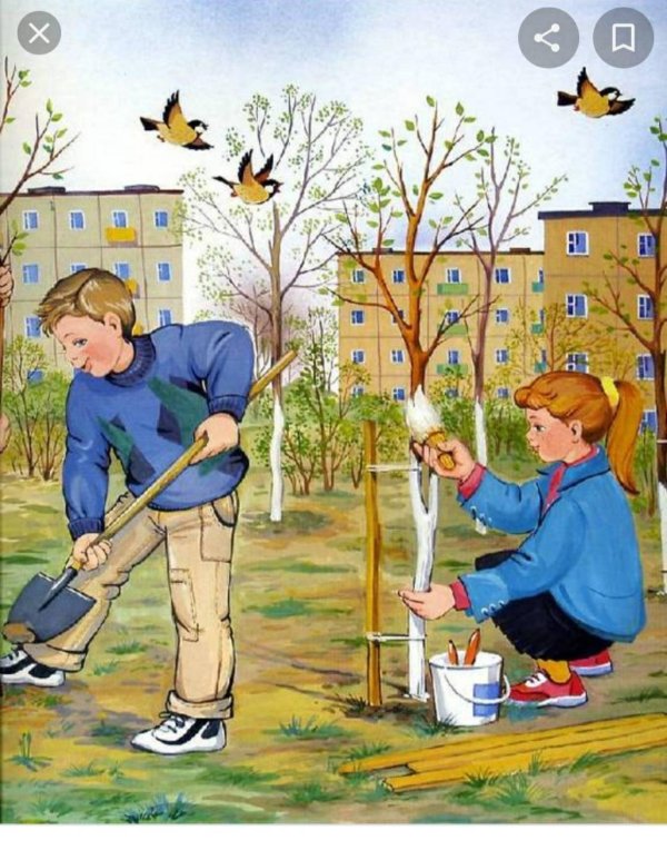 труд людей весной