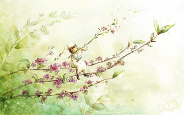 акварельные веточки