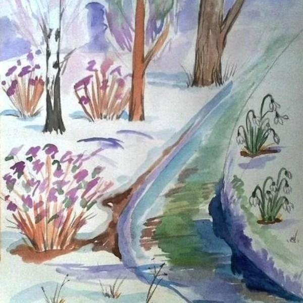 весенний пейзаж для детей