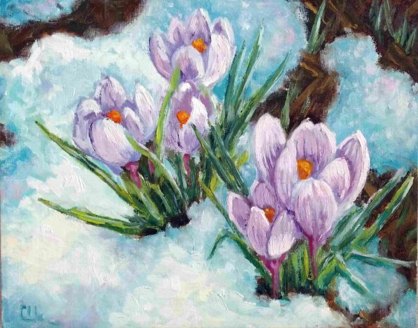 первоцветы в живописи