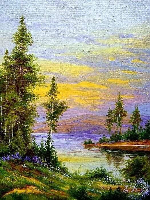 пейзажи маслом на холсте