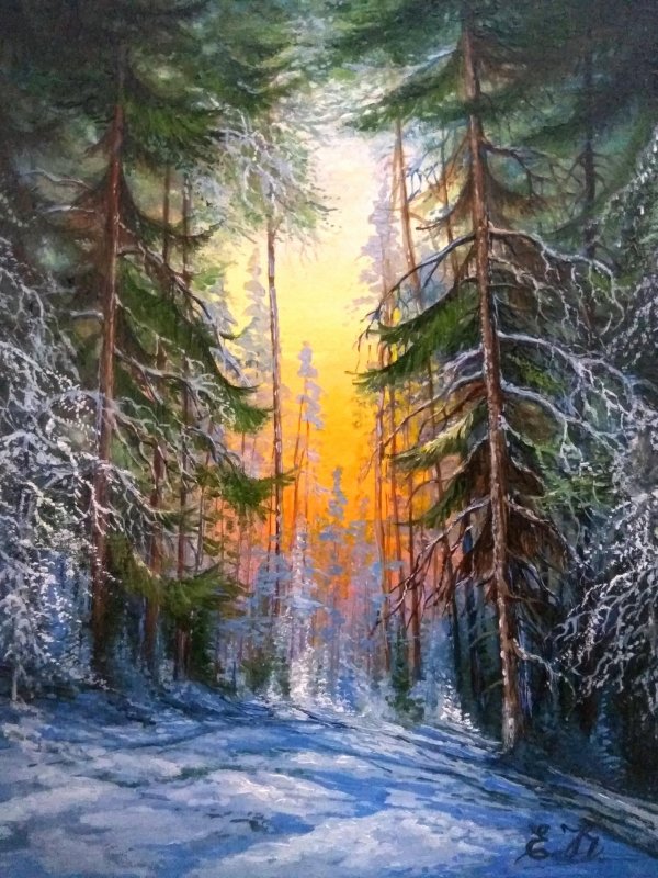 художник зайнуллин вадим зимний лес