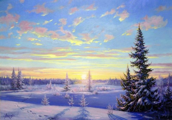зимние пейзажихудожник сычев алексей владимирович