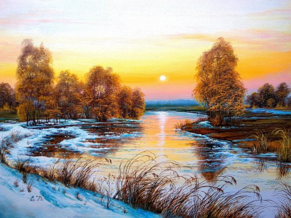 художник кораблева елена зима