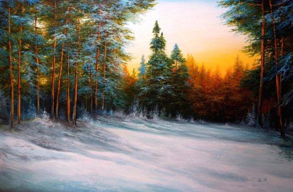 зимний пейзаж кораблева елена