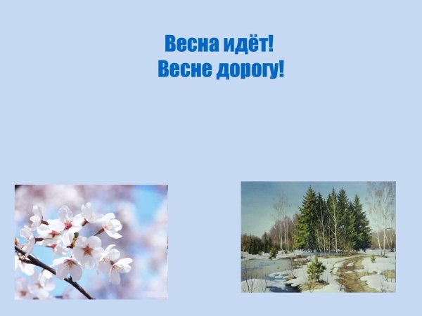 Весна идет весне дорогу